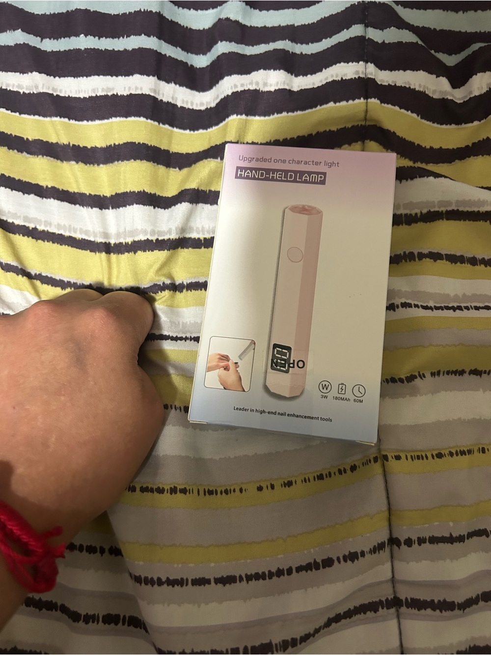 Compact Pink Hand-Held LED Lamp - Portable Task Light